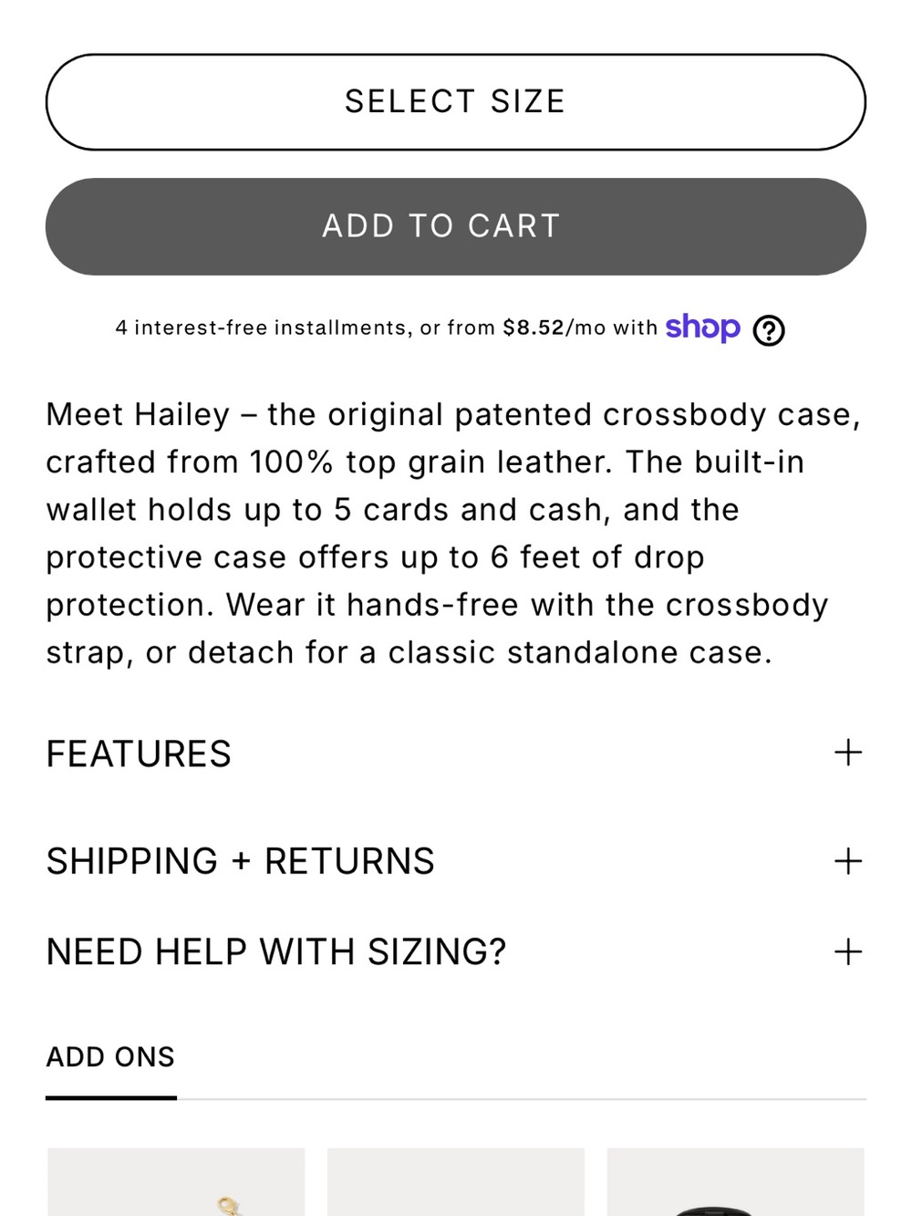 Bandolier leather wallet case for iPhone 12 - Picture 5 of 5